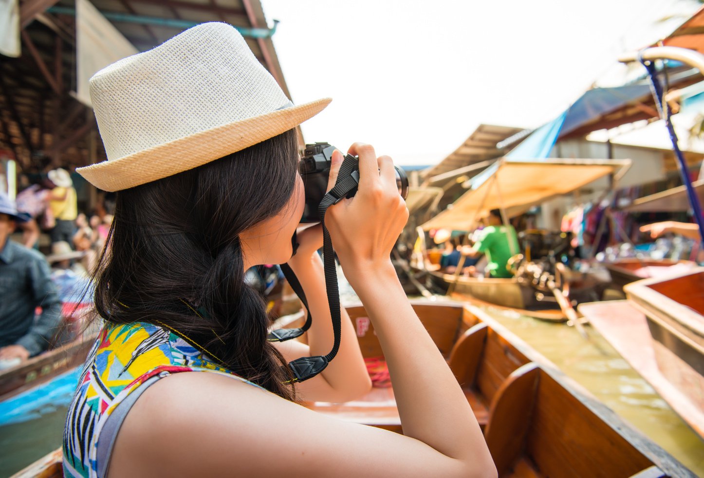 Beautiful Female Traveler Travel in Thailand